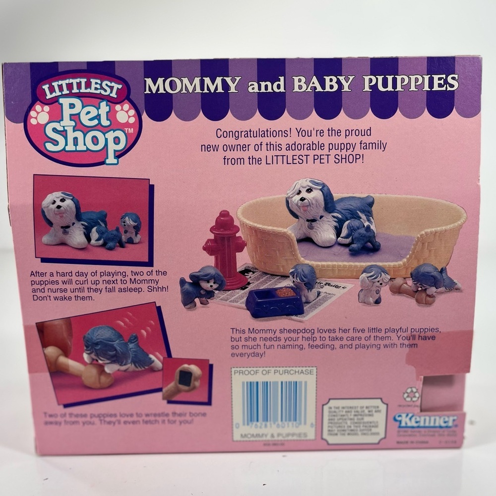 1992 KENNER LITTLEST PET SHOP MOMMY AND BABY PUPPIES 60110 New - Picture 2 of 5